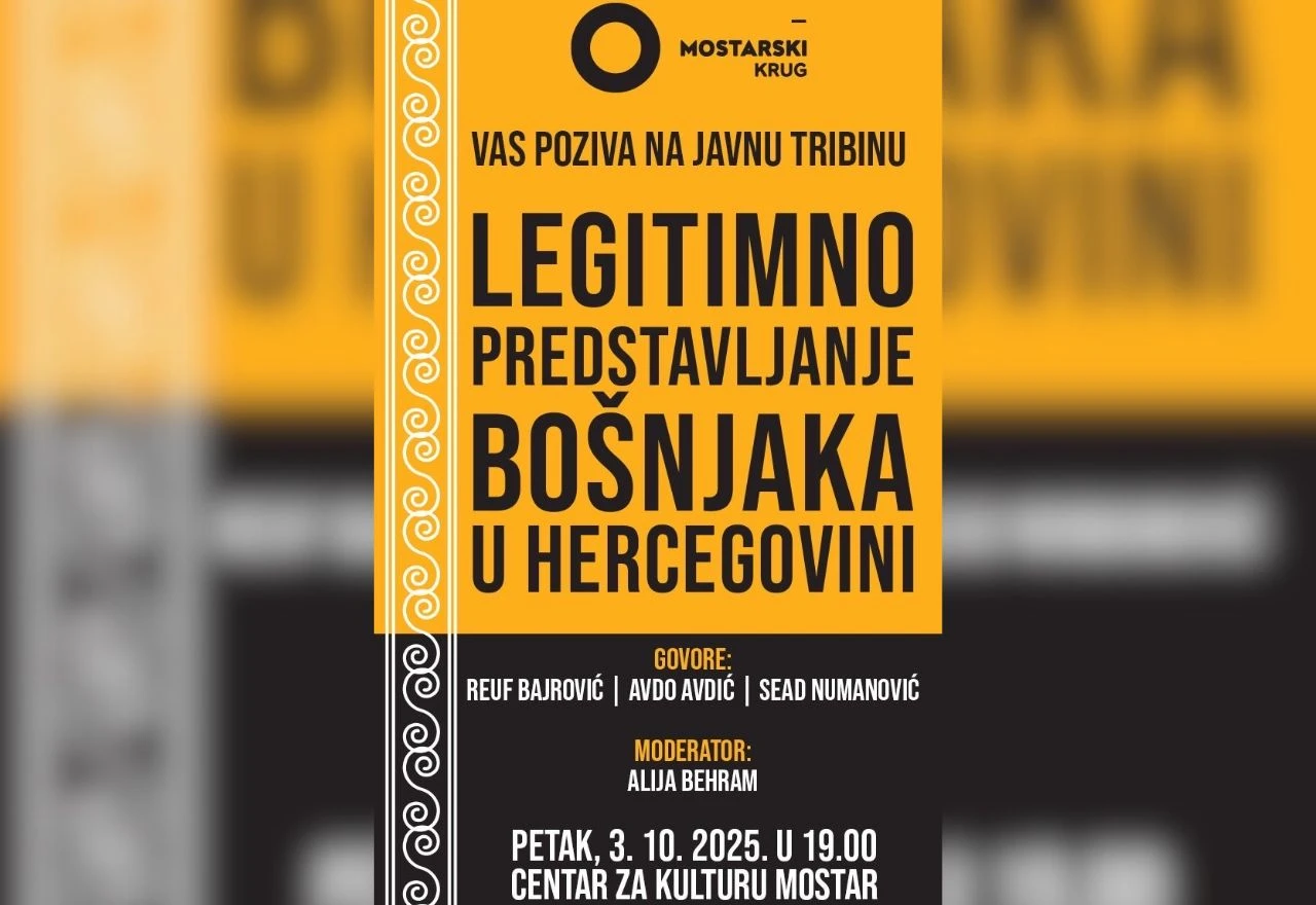 Mostarski krug organizira tribinu o legitimnom predstavljanju Bošnjaka u Hercegovini