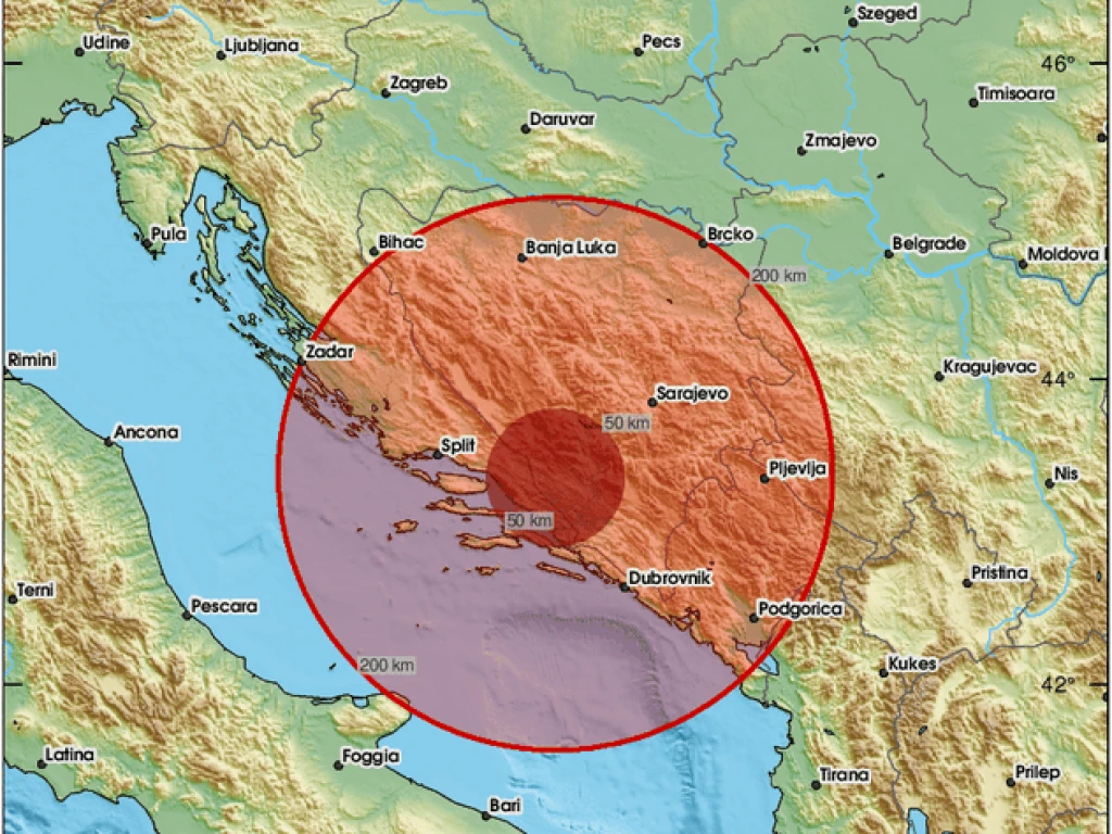Hercegovinu sinoć zatresao potres magnitude 2,5