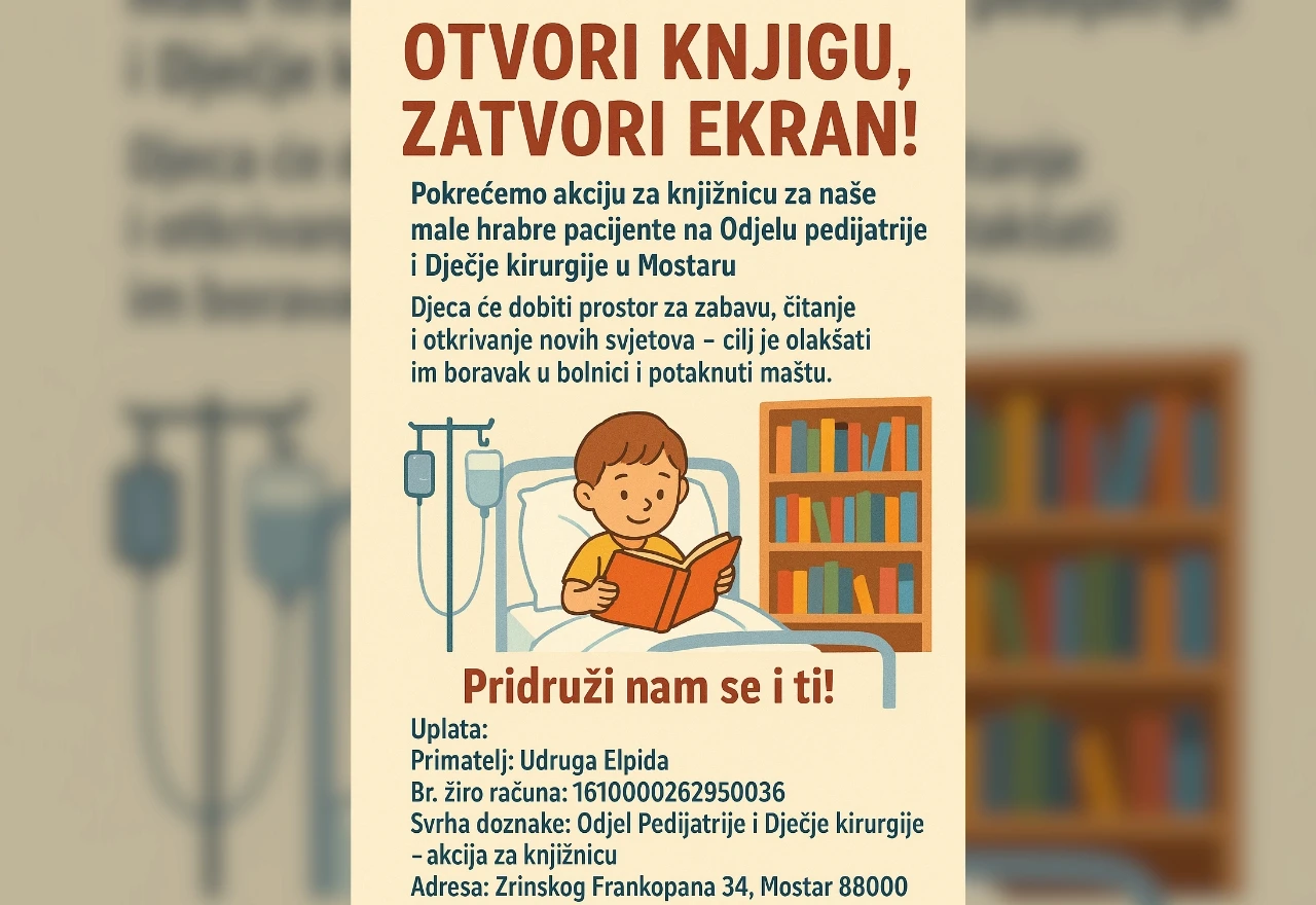 Mostar pokreće bolničku knjižnicu za djecu