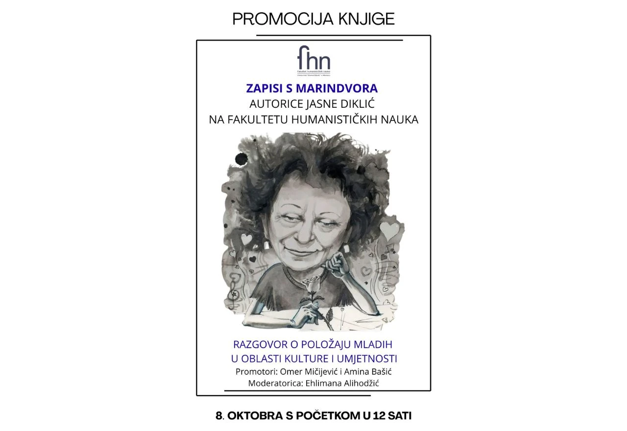 Jasna Diklić u Mostaru: Promocija knjige i razgovor o mladima u kulturi