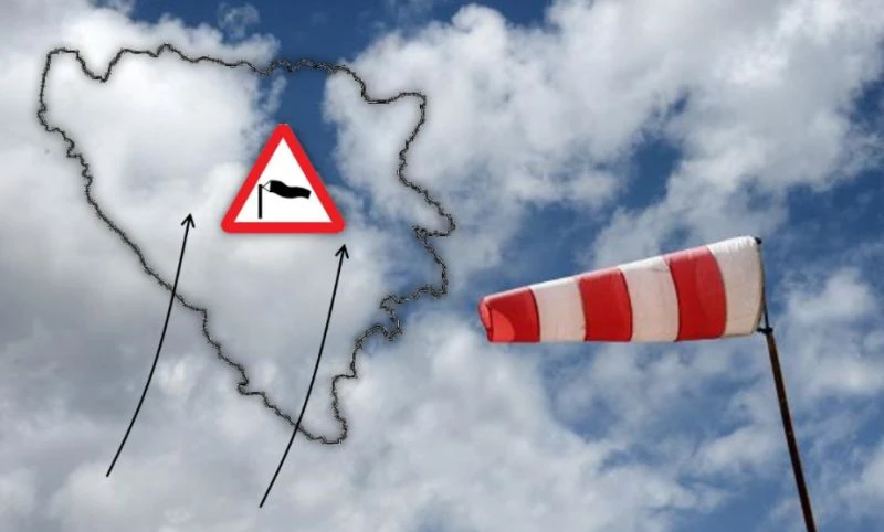 Narančasto upozorenje za Mostar: Vjetar do 80 km/h