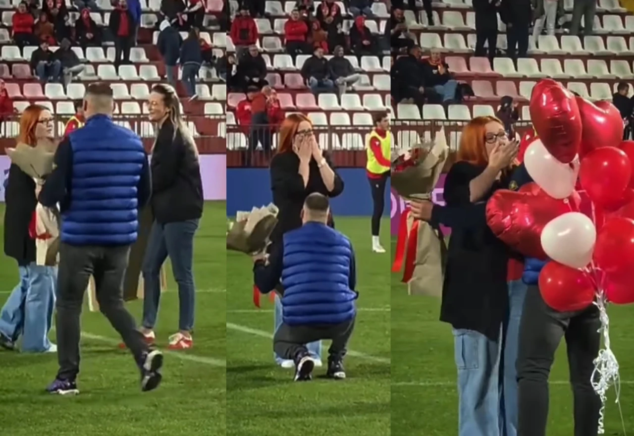 VIDEO | Romantični Mostarac zaprosio djevojku na poluvremenu utakmice Veleža