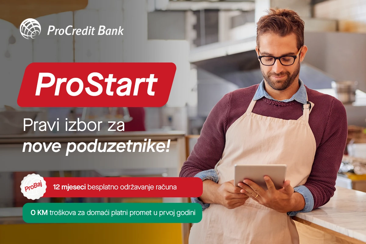 Lakše do vlastitog biznisa: Prva godina poslovanja bez troškova uz ProCredit Bank
