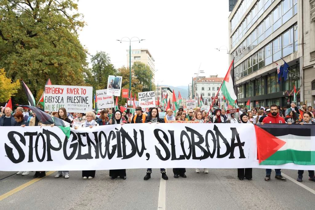 U Sarajevu održan prosvjed podrške Palestini: "Vrijeme je da se prekine svaka suradnja s Izraelom"