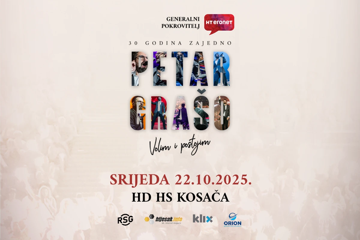 Glazbeni događaj jeseni - Novi datum koncerta Petra Graše u Mostaru