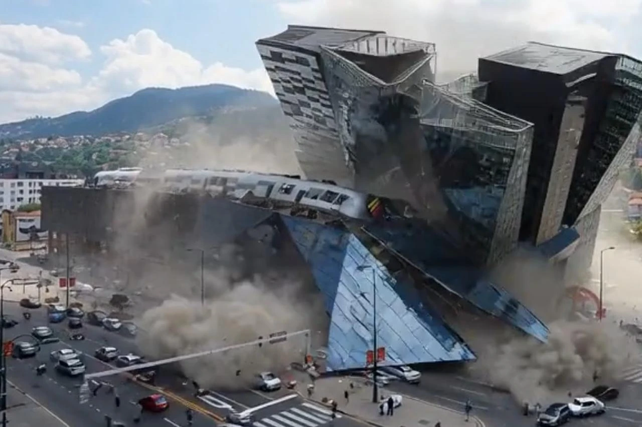 AI videozapis rušenja sarajevskog tržnog centra izazvao brojne reakcije