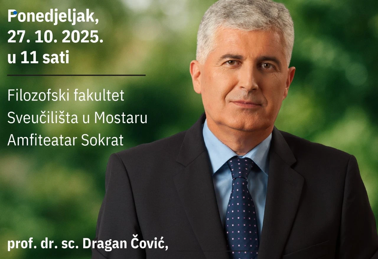Dragan Čović održat će predavanje o 30 godina Daytonskog putovanja