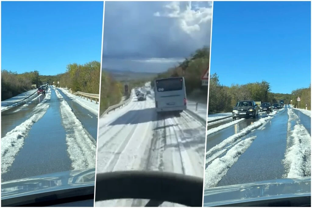 VIDEO | Snažna tuča pogodila otok Krk