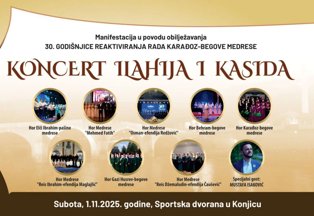 U Konjicu večer ilahija i kasida posvećena Karađoz-begovoj medresi