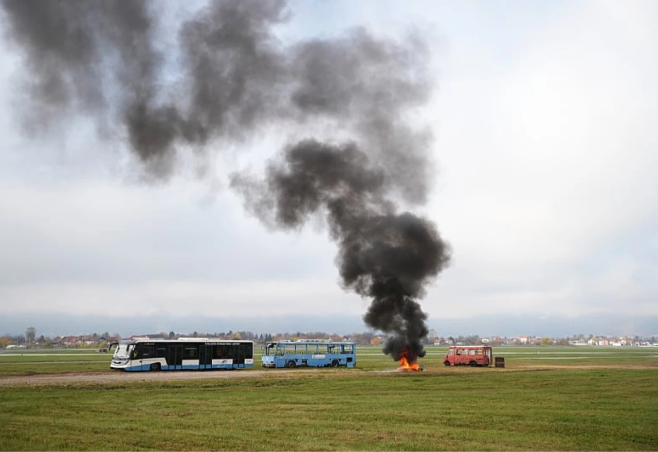 Na sarajevskom aerodromu izvedena simulacija avionske nesreće