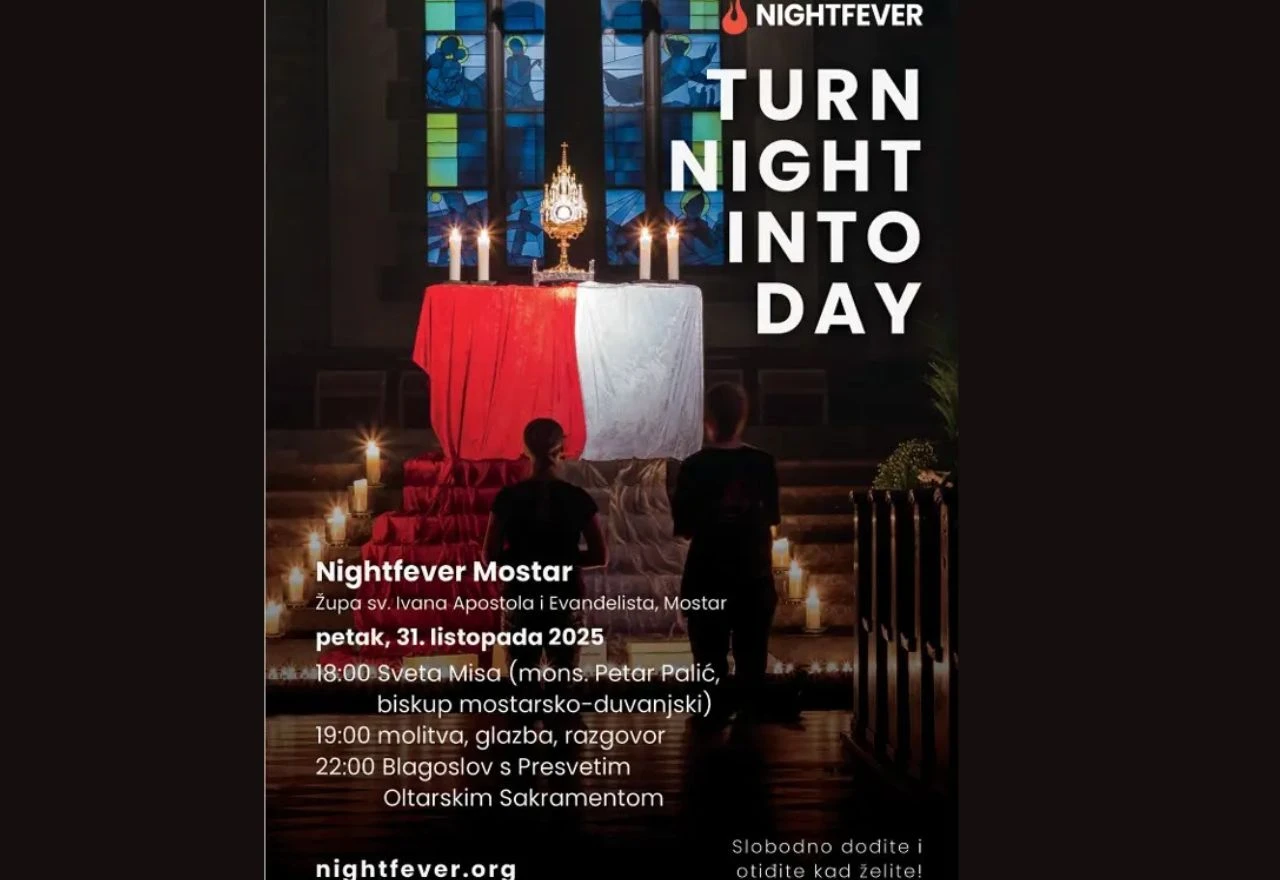 Večer otvorene crkve – Nightfever u župi sv. Ivana Apostola i Evanđelista u Mostaru