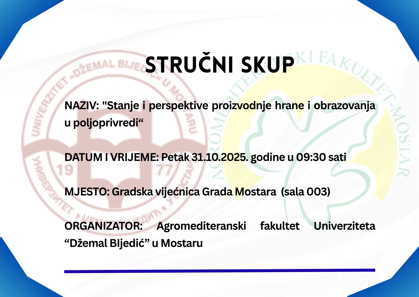 Stručni skup u Mostaru: Poljoprivreda i obrazovanje temelj buduće proizvodnje hrane
