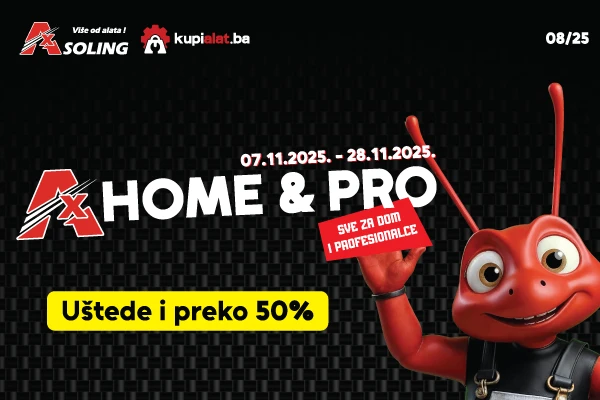 AX-Soling i kupialat.ba predstavljaju NOVI akcijski letak “AX HOME & PRO 08/25“ – Sve za dom i profesionalce !