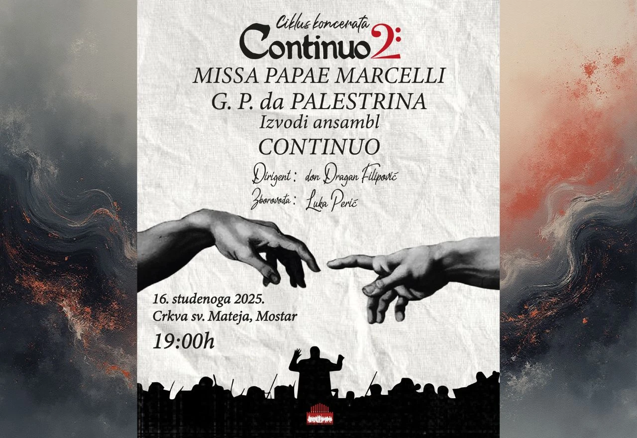 Ansambl Continuo donosi Palestrininu Misu Papae Marcelli u Mostar