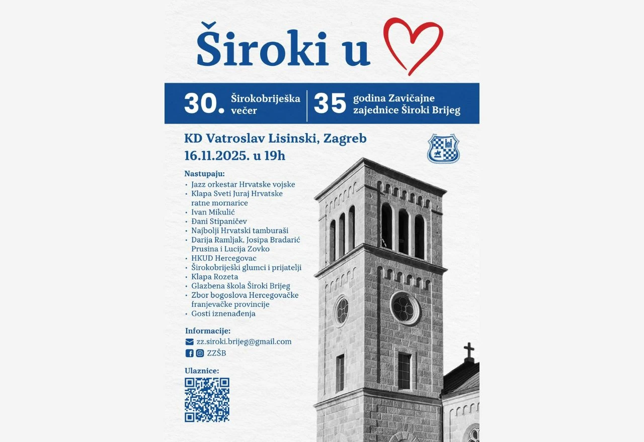 Široki u srcu: Večer glazbe i zajedništva u Zagrebu