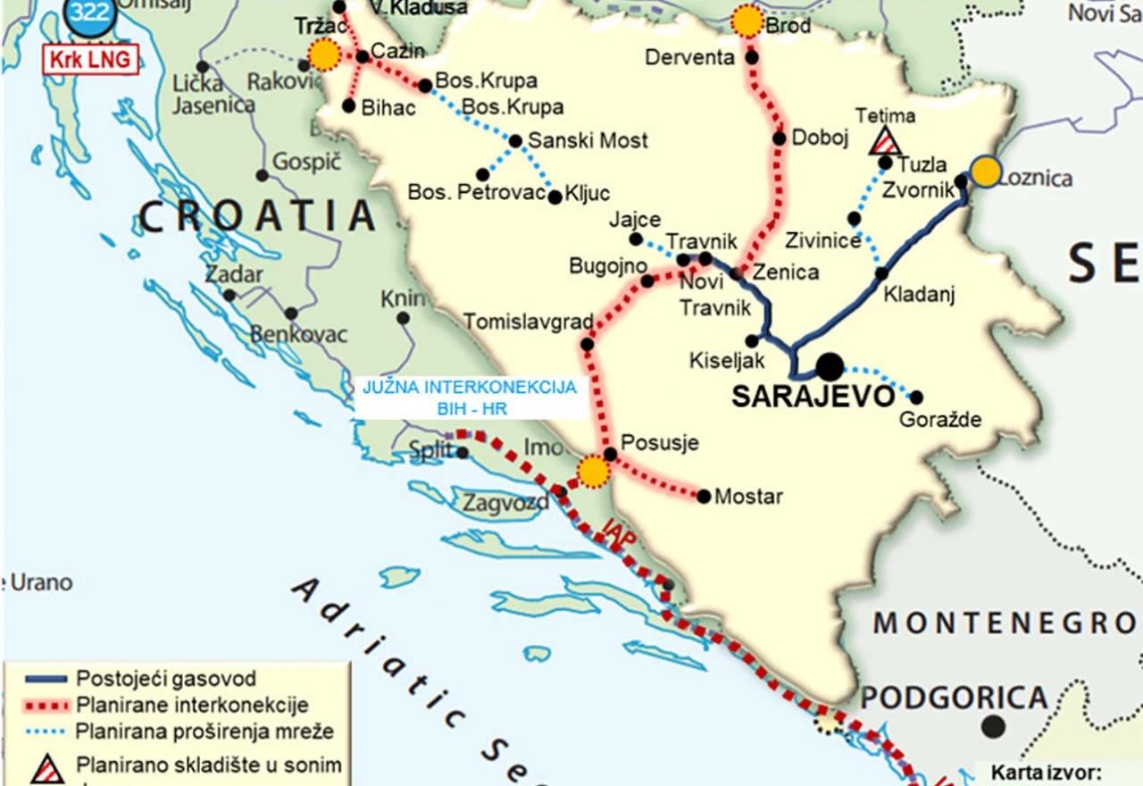 Hrvatska otvara novi pravac plinske opskrbe za BiH