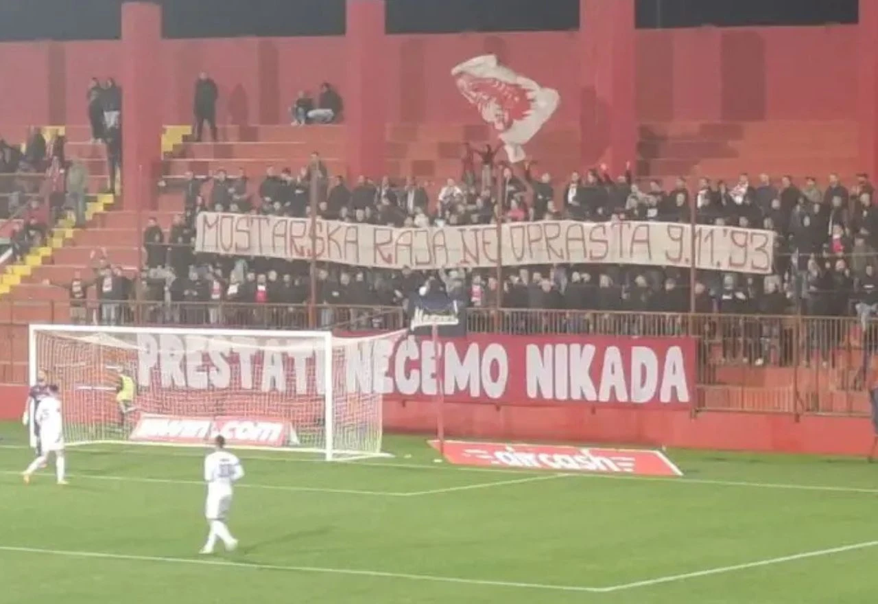 Navijači Veleža poslali spornu poruku: ''Mostarska raja ne oprašta''