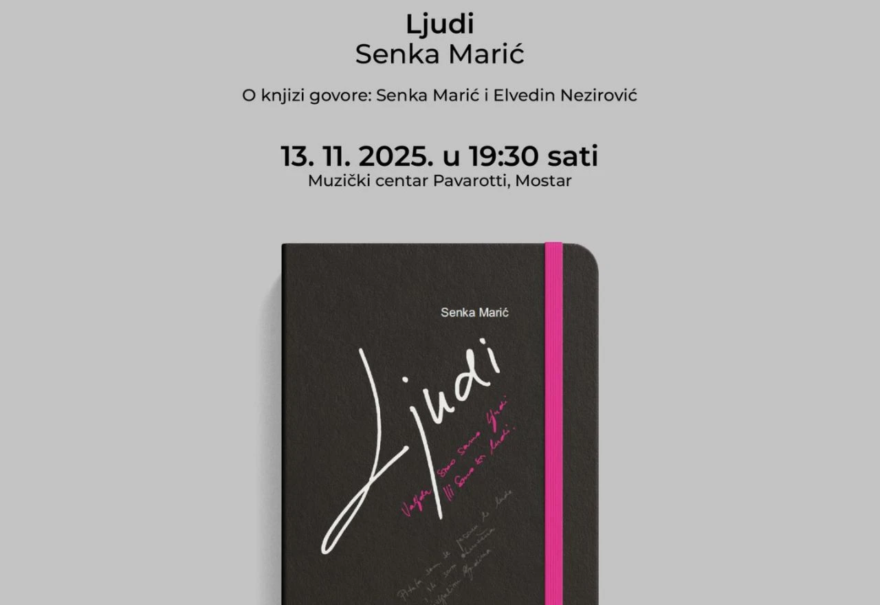 Senka Marić u Mostaru: Promocija knjige "Ljudi" u Pavarotti centru