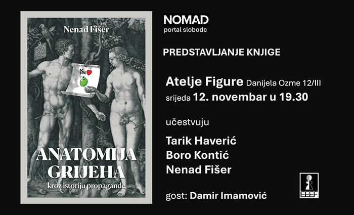Promocije knjige ''Anatomija grijeha, kroz istoriju propagande'' autora Nenada Fišera