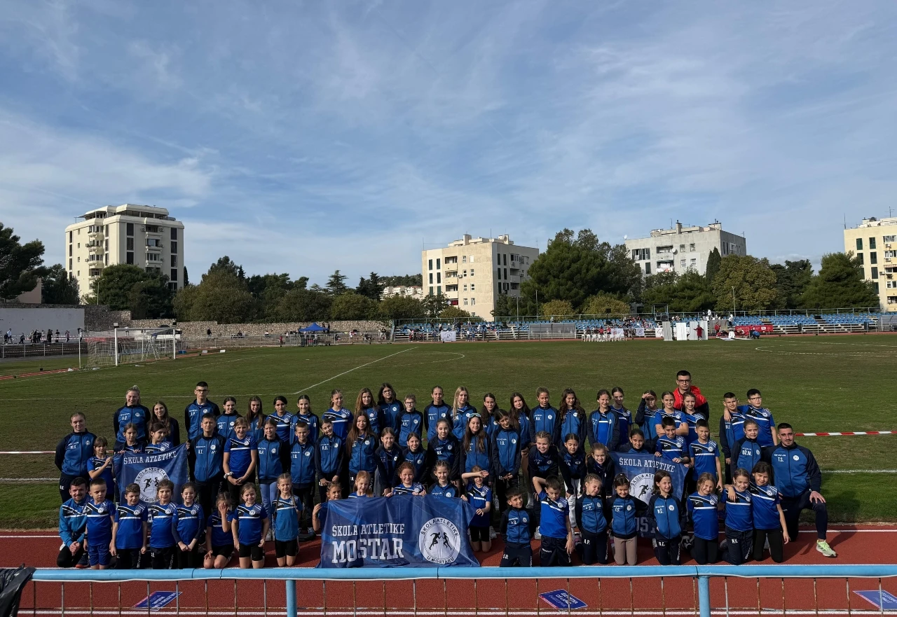 Novi uspjeh Škole atletike Mostar: "Plavi još su jednom pokazali pravi timski duh"