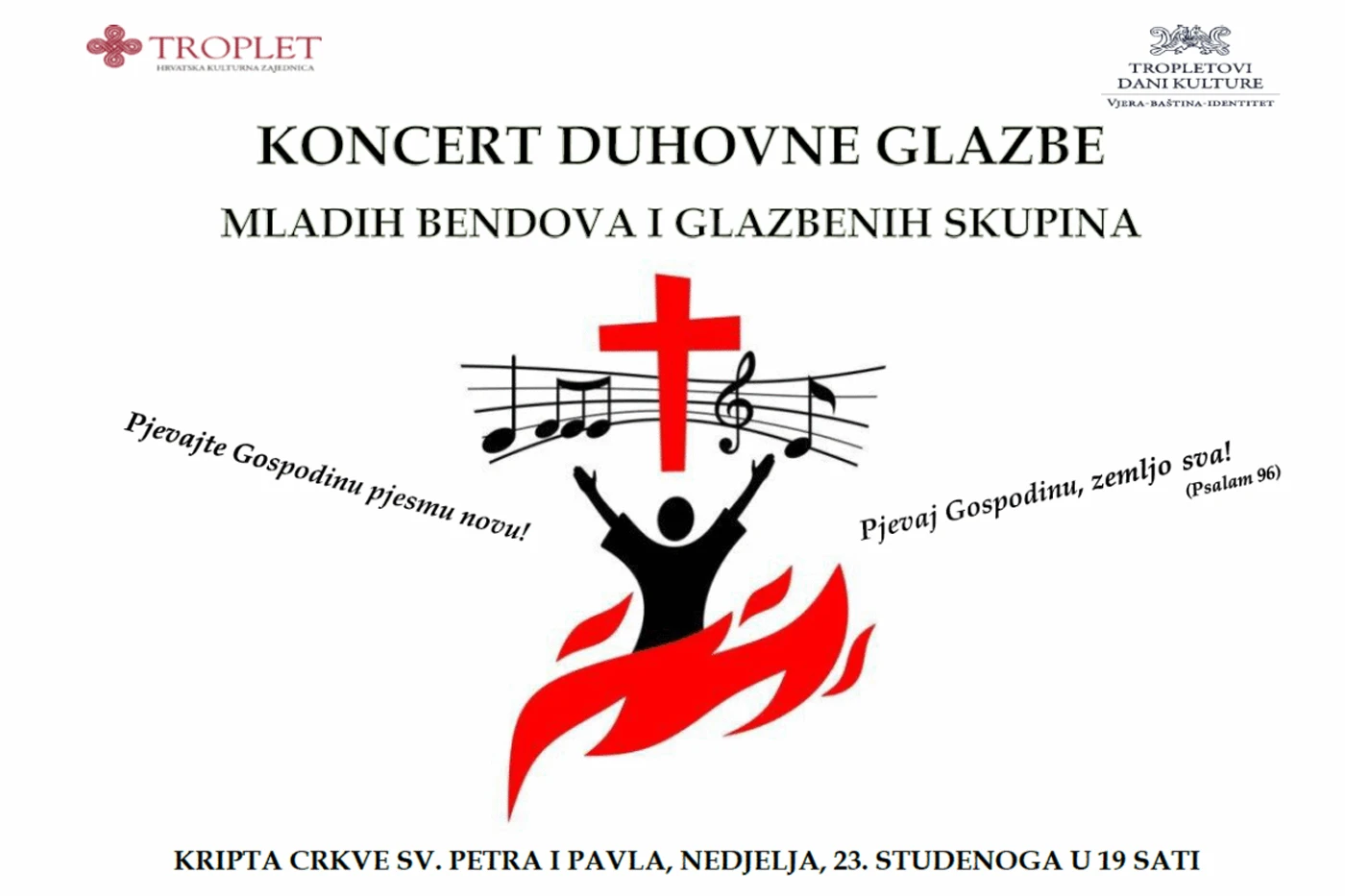 HKZ Troplet poziva na koncert duhovne glazbe