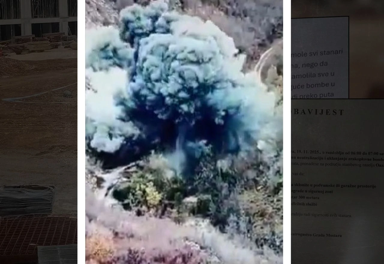 VIDEO | Pogledajte detonaciju bombe pronađene u Mostaru
