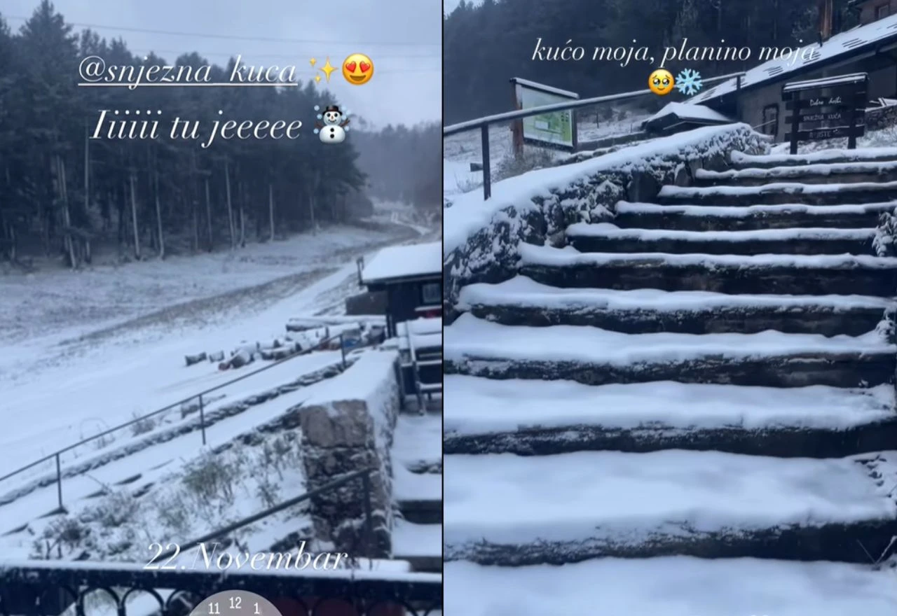 Prvi snijeg pao i nadomak Mostara