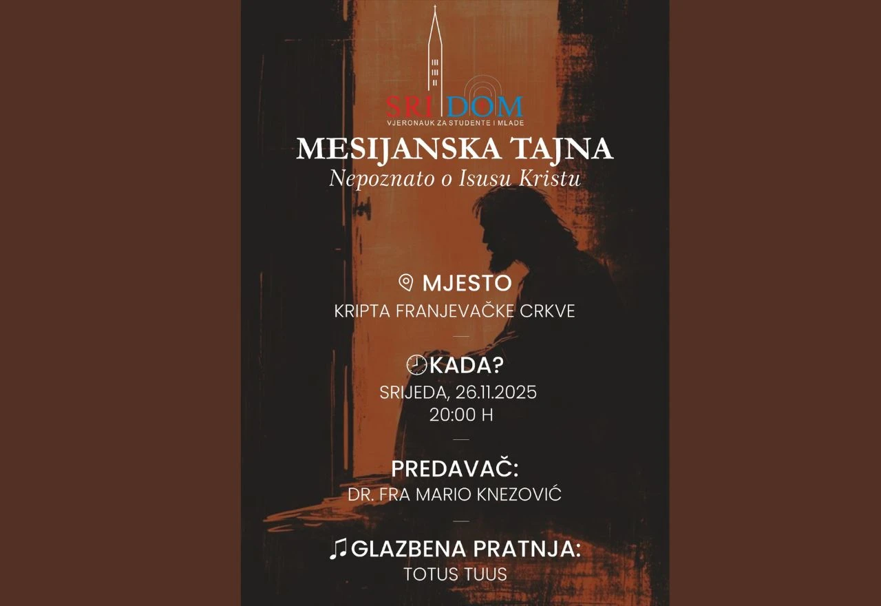 Tribina za mlade donosi temu "Mesijanska tajna – nepoznato o Isusu Kristu“