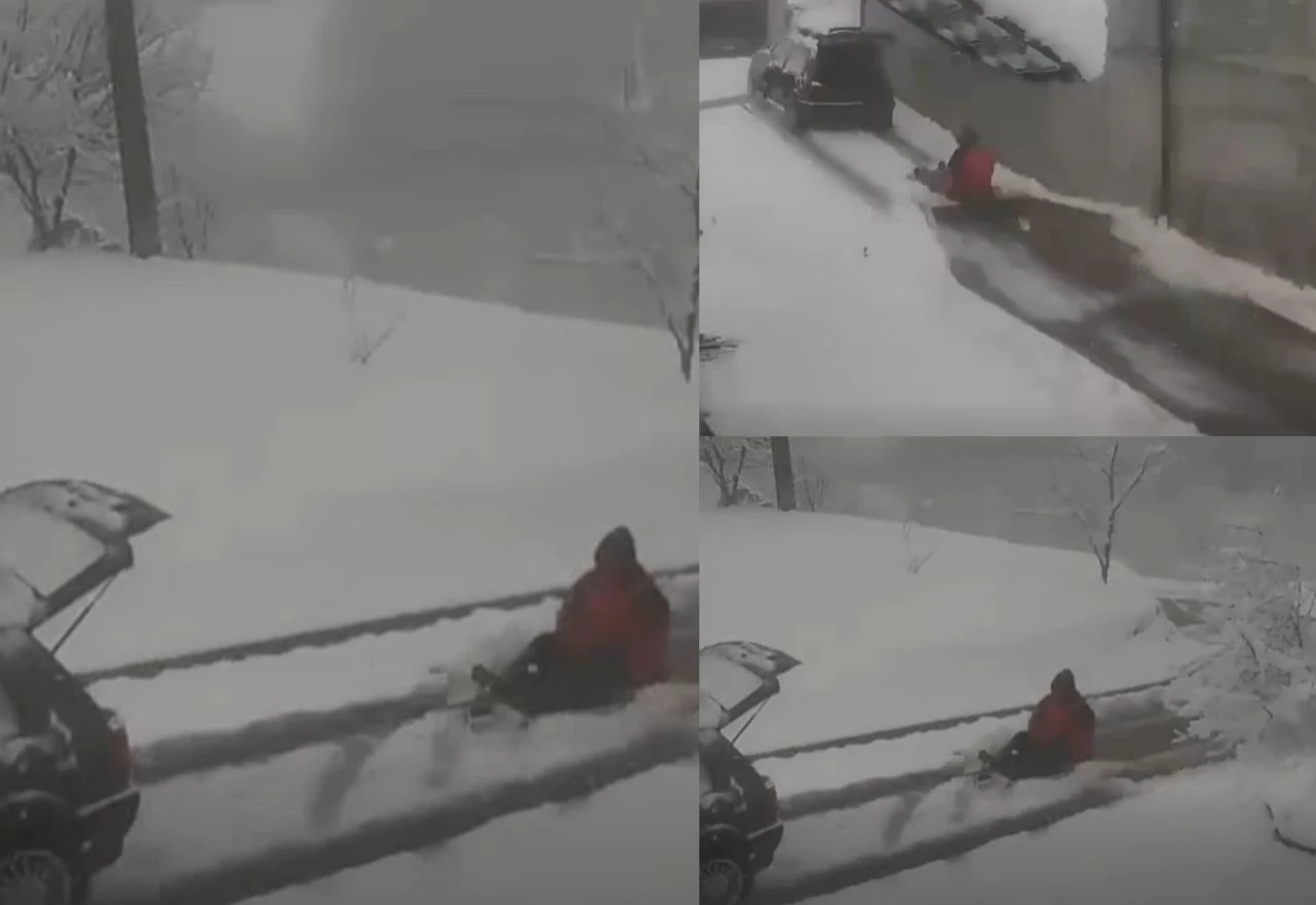 VIDEO: Nije čekao na službe, snijeg očistio "golf-ralicom"