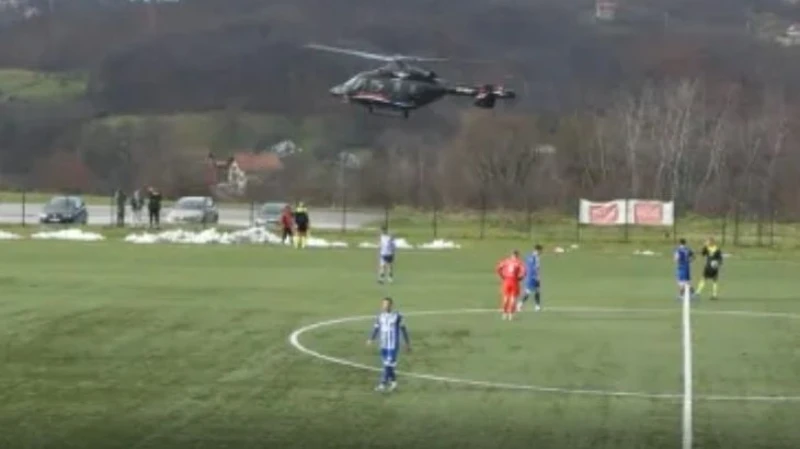 Helikopter prekinuo utakmicu Slavije i Veleža iz Nevesinja