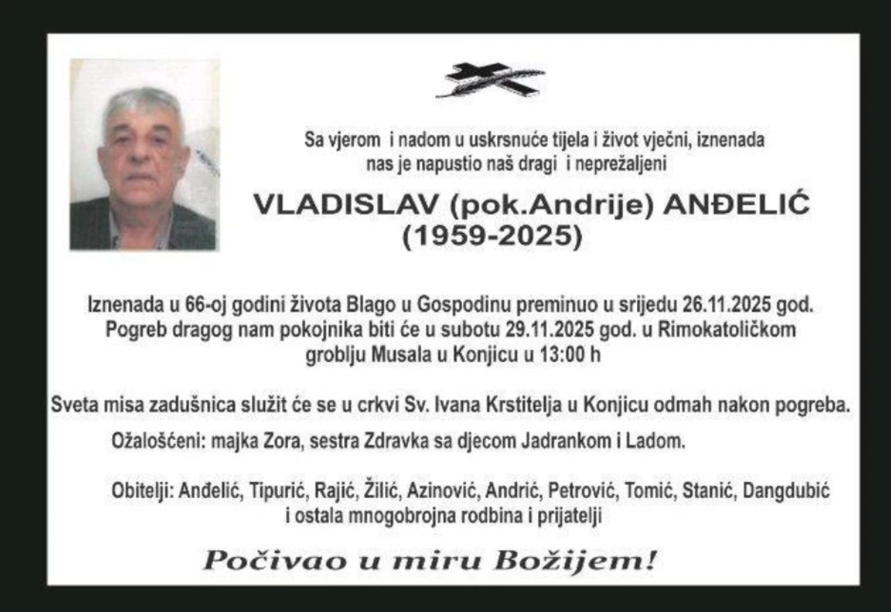 Preminuo Vladislav Anđelić