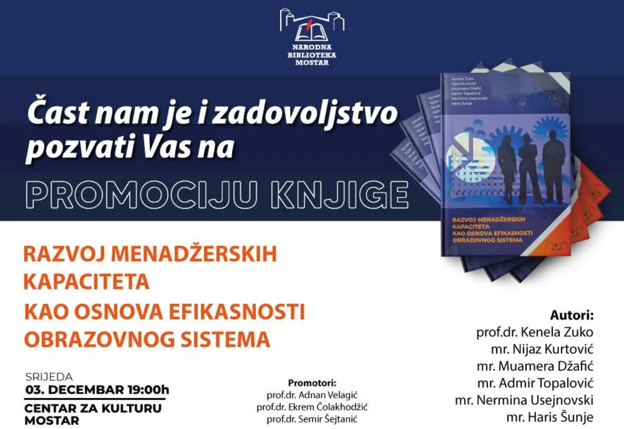 Promocija knjige "Razvoj menadžerskih kapaciteta kao osnova učinkovitosti obrazovnog sustava"