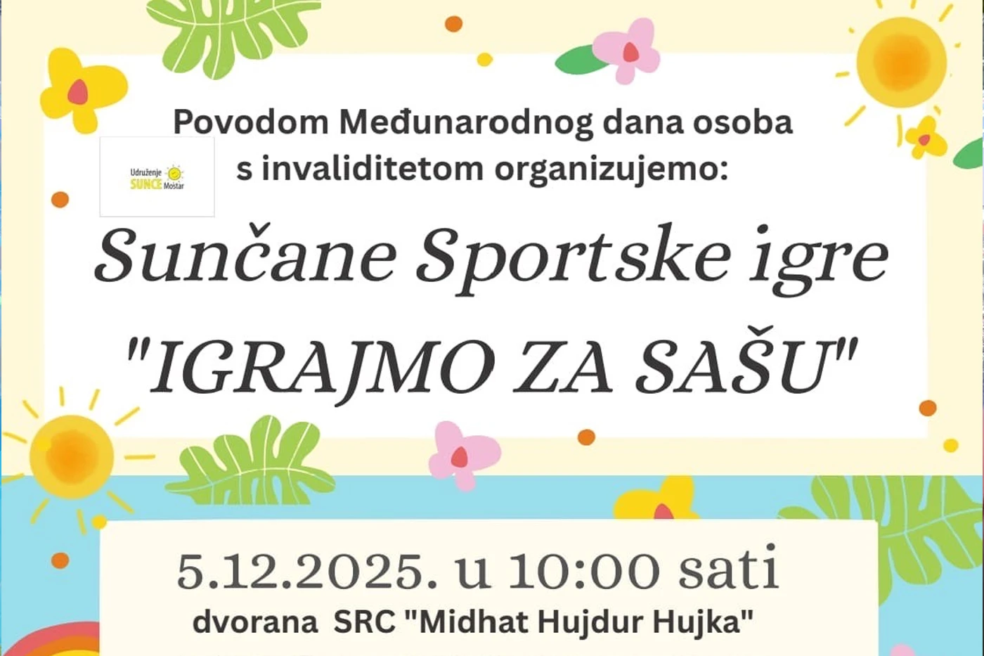Sunčane Sportske igre "Igrajmo za Sašu"
