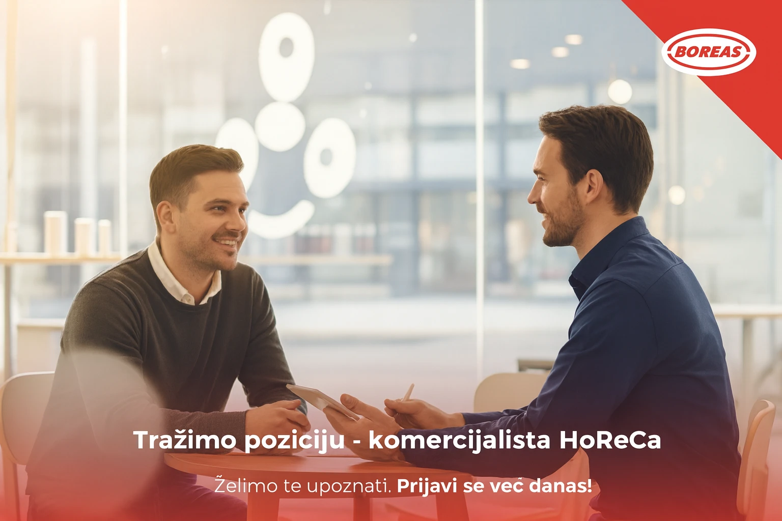 Boreas d.o.o. traži novog člana HoReCa tima za područje Hercegovine