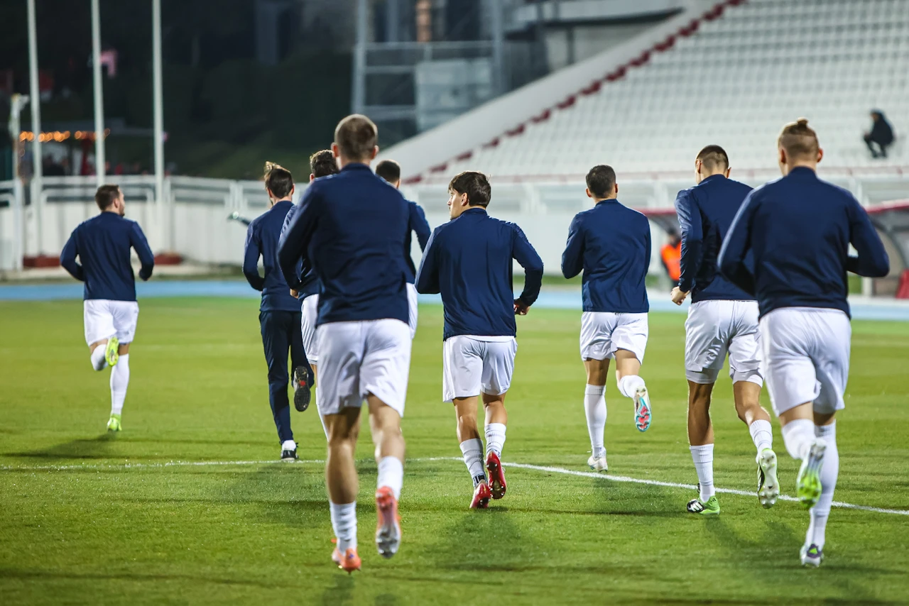 Zagrijavanje uoči utakmice HŠK Zrinjski i FK Sarajevo