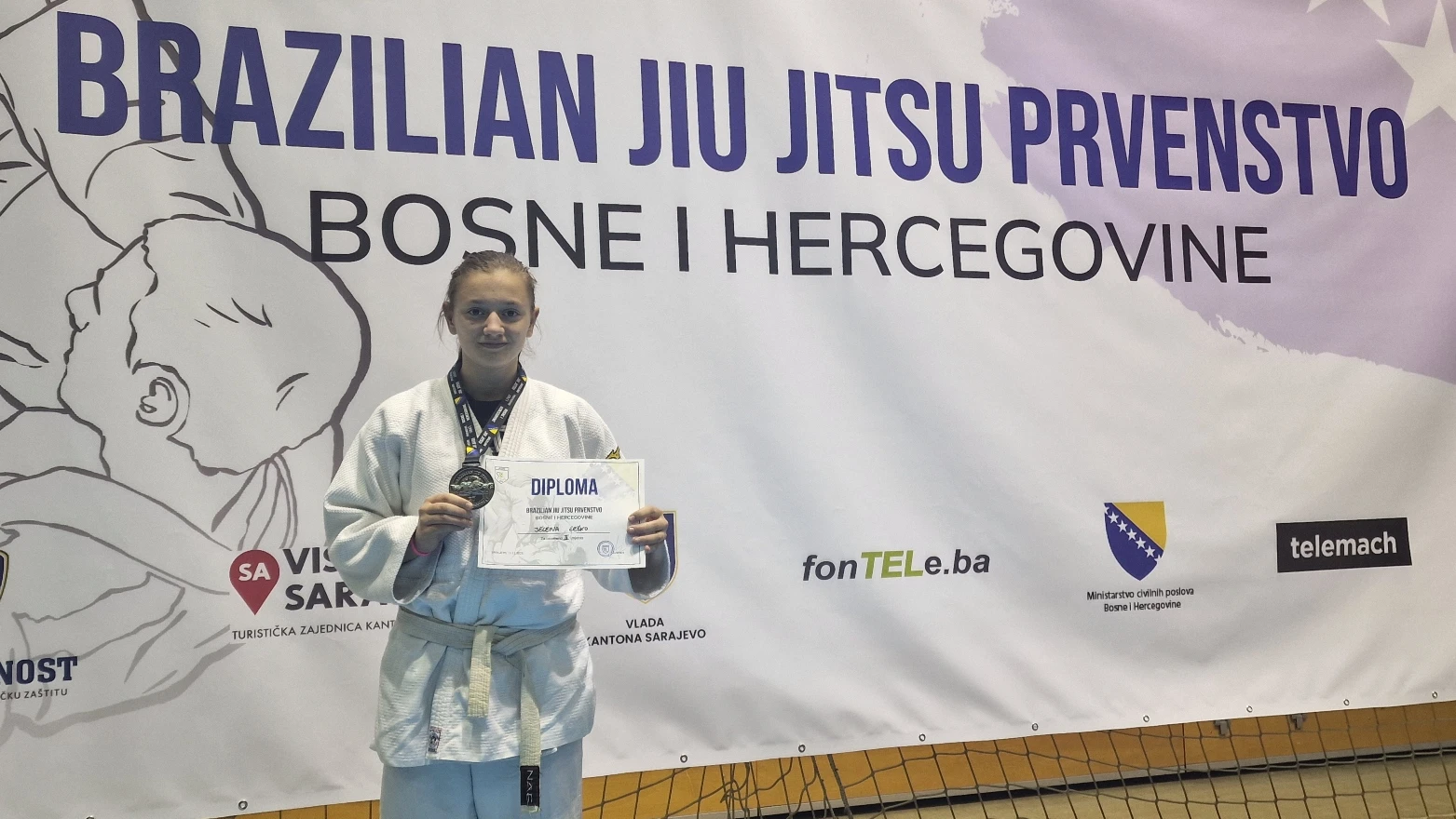 Jelena Ćeško i David Zovko viceprvaci BiH u brazilskom jiu-jitsuu