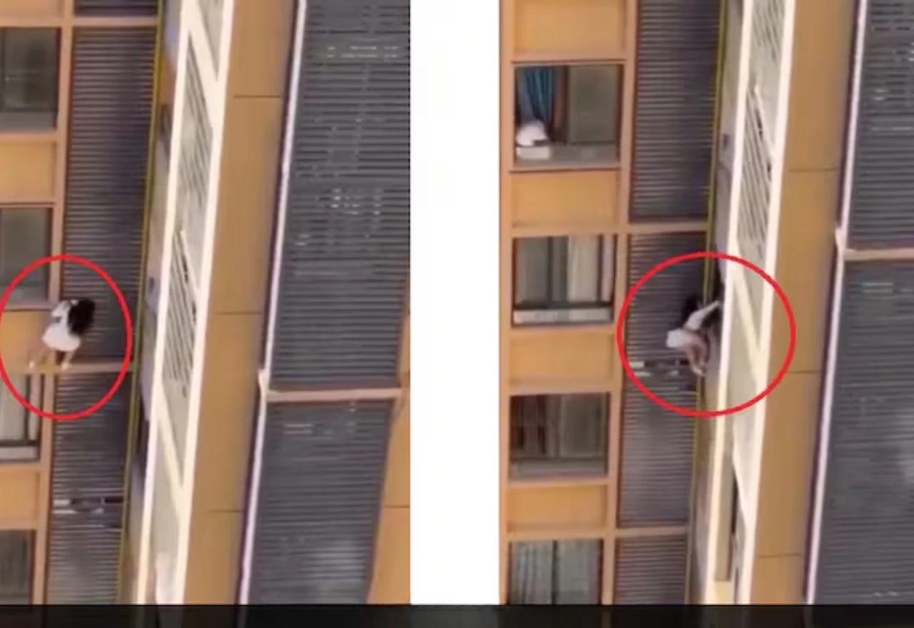 VIDEO | Ljubavnica zamalo pala s 10. kata bježeći kroz prozor