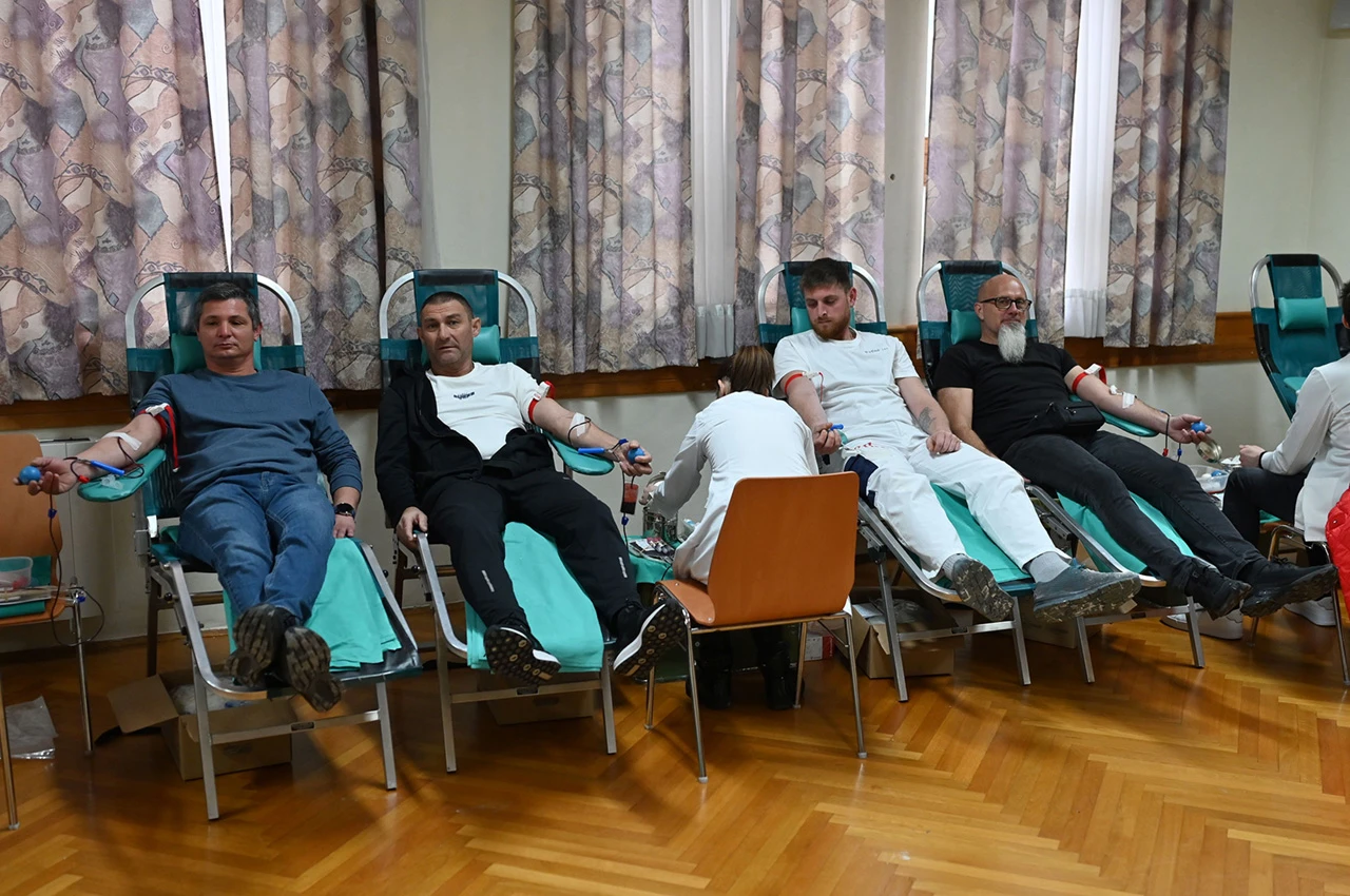 FOTO: U Ljubuškom prikupljeno 56 doza krvi, Ivica Bošnjak darovao 70. put