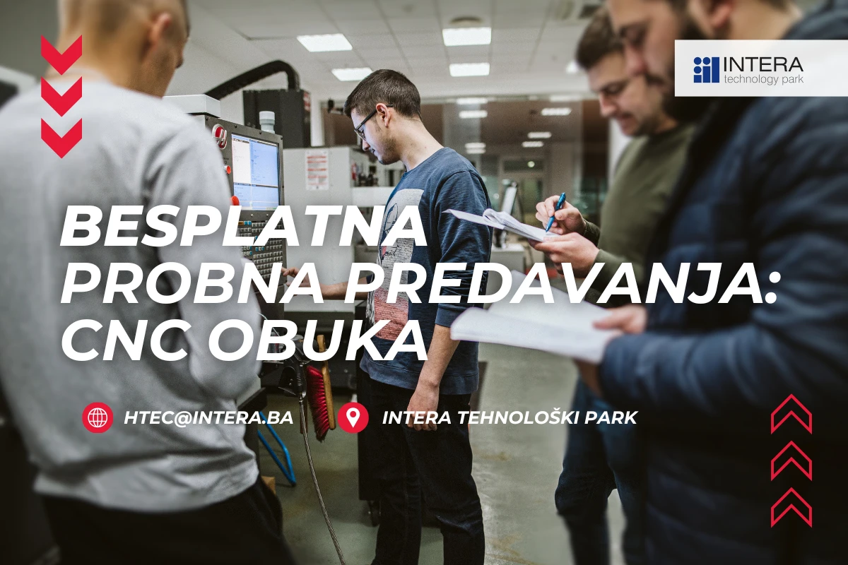 Do 80 posto subvencije za obuku za CNC operatere u INTERA Tehnološkom Parku