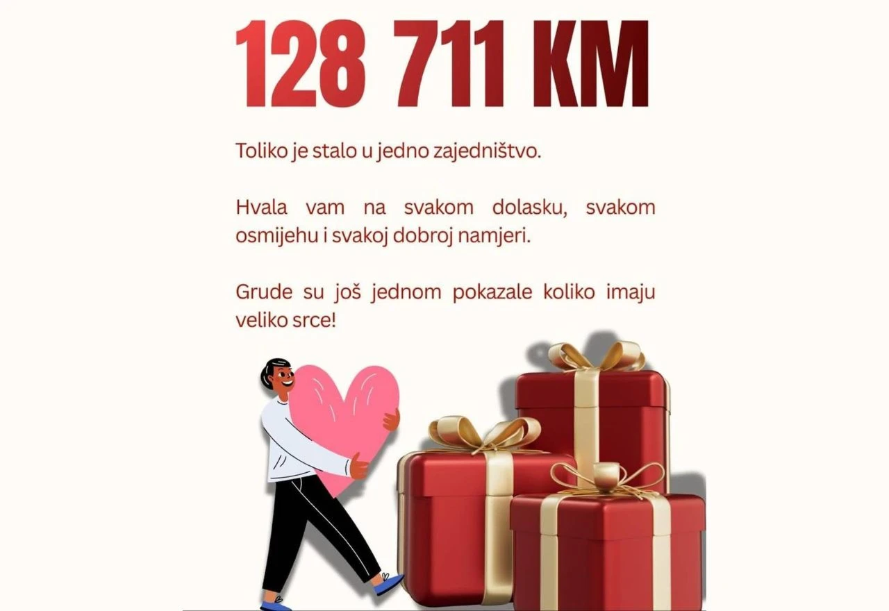"Božić svima" u Grudama prikupio rekordnih 128.711 KM