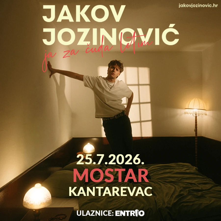 Koncert Jakova Jozinovića u Mostaru odmah postao najprodavaniji na platformi entrio.ba
