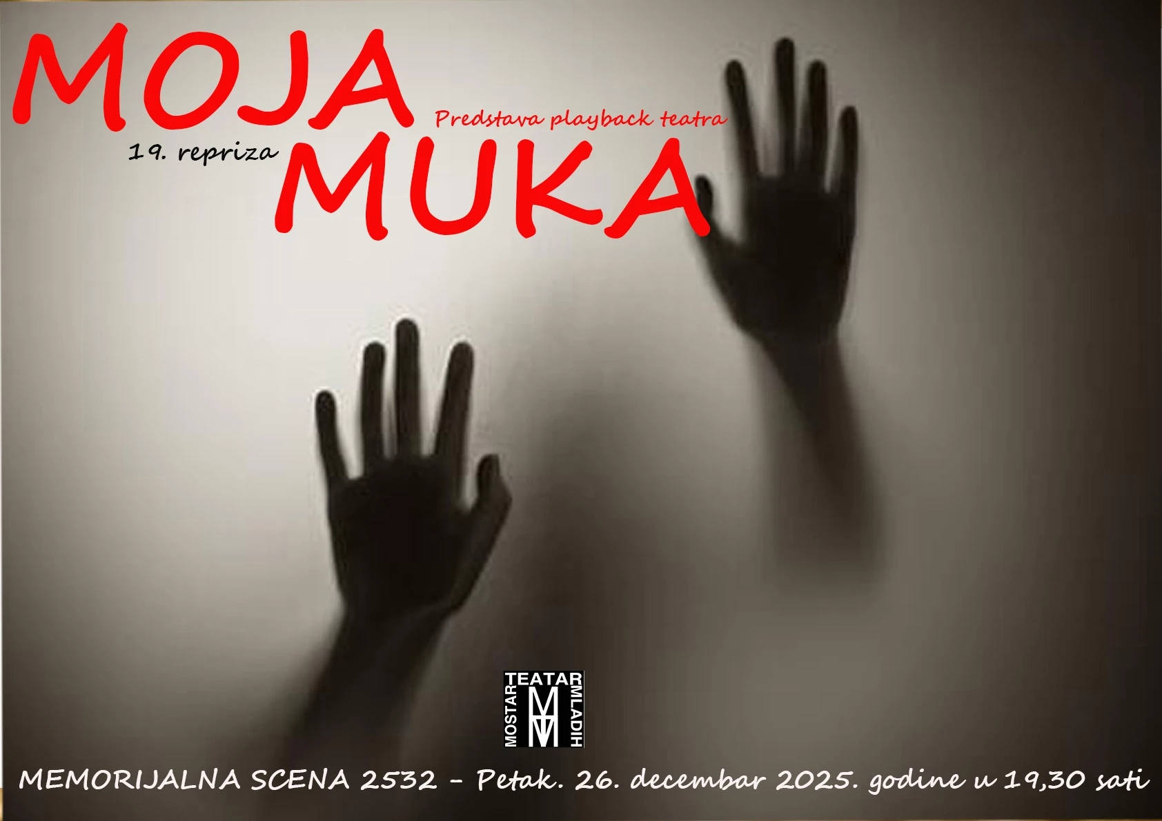 Mostarski teatar mladih prikazuje interaktivnu predstavu "Moja muka"