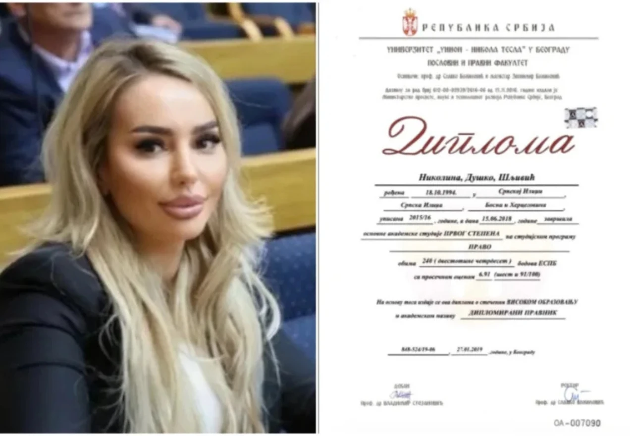 Nikolina Šljivić priložila diplome, fakultet demantirao: "Nikada nije studirala kod nas"