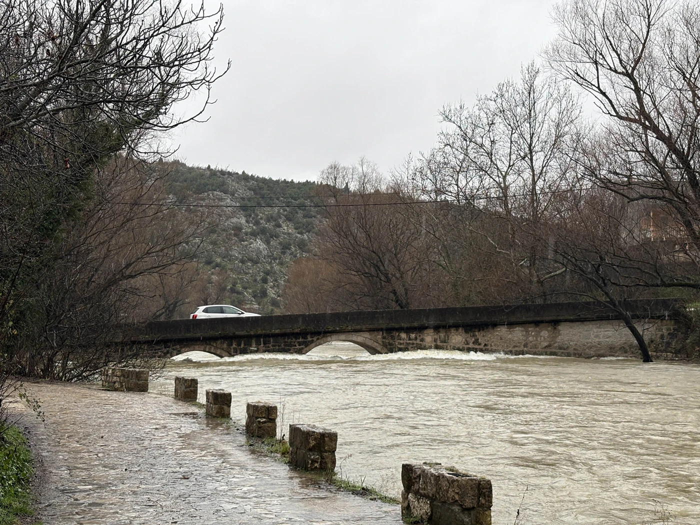 FOTO | VIDEO : Ona se propinje, on se ne da: Pogledajte borbu rijeke i mosta u Blagaju