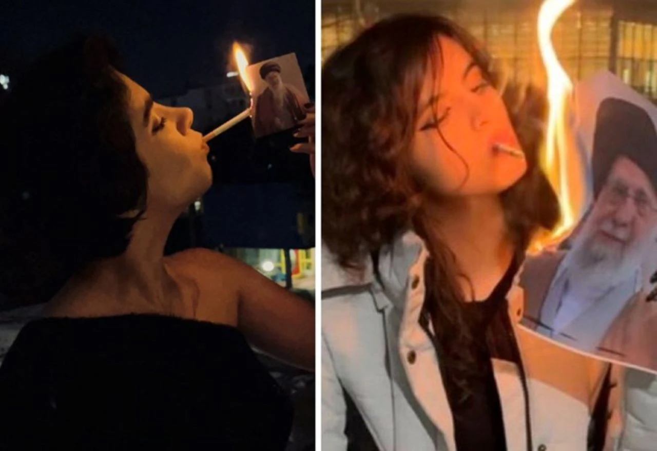 VIDEO | Iranke pale cigarete slikama vrhovnog vođe