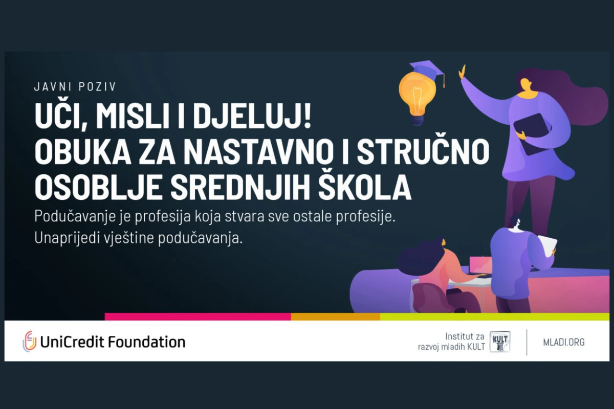 Od učionice do zajednice: Otvoren poziv za Uči, Misli i Djeluj! obuku za nastavno i stručno osoblje srednjih škola