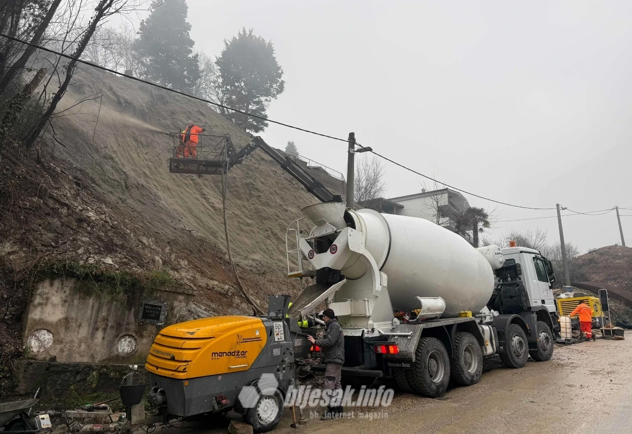 Počela sanacija brda ispod groblja u Cimu