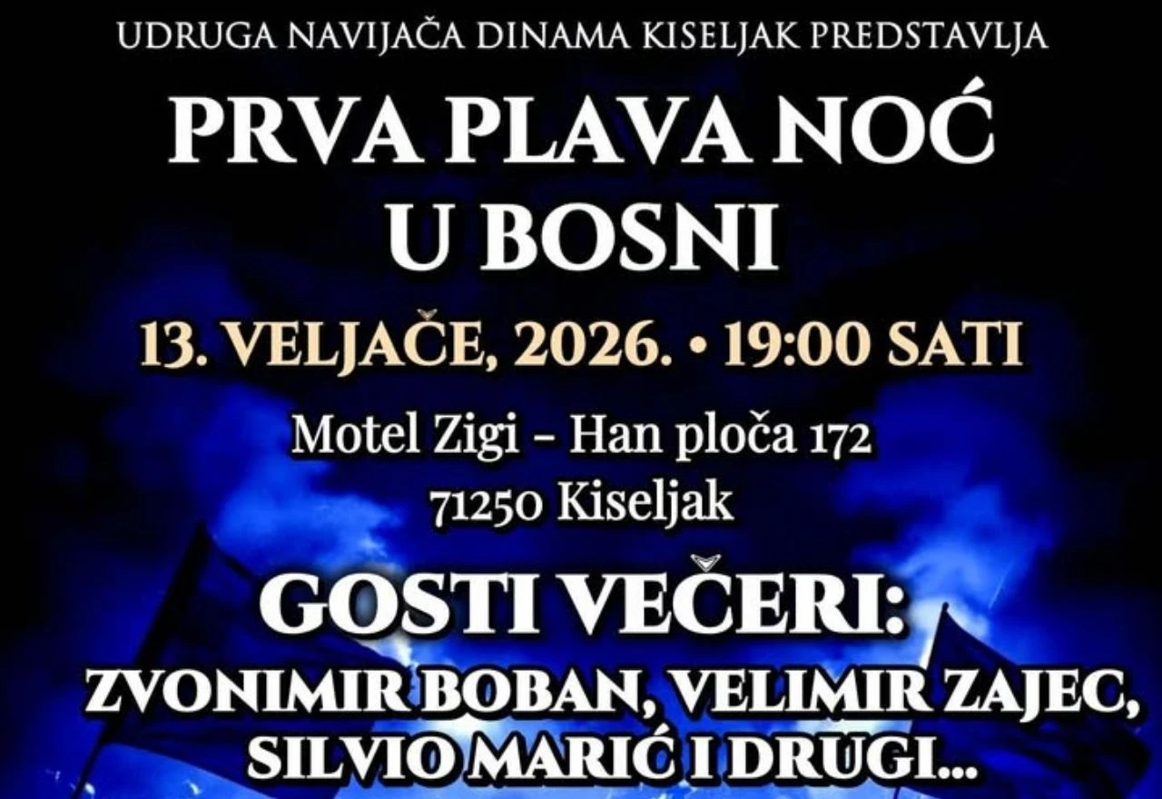 Udruga navijača Dinama Kiseljak organizira prvu "Plavu noć"