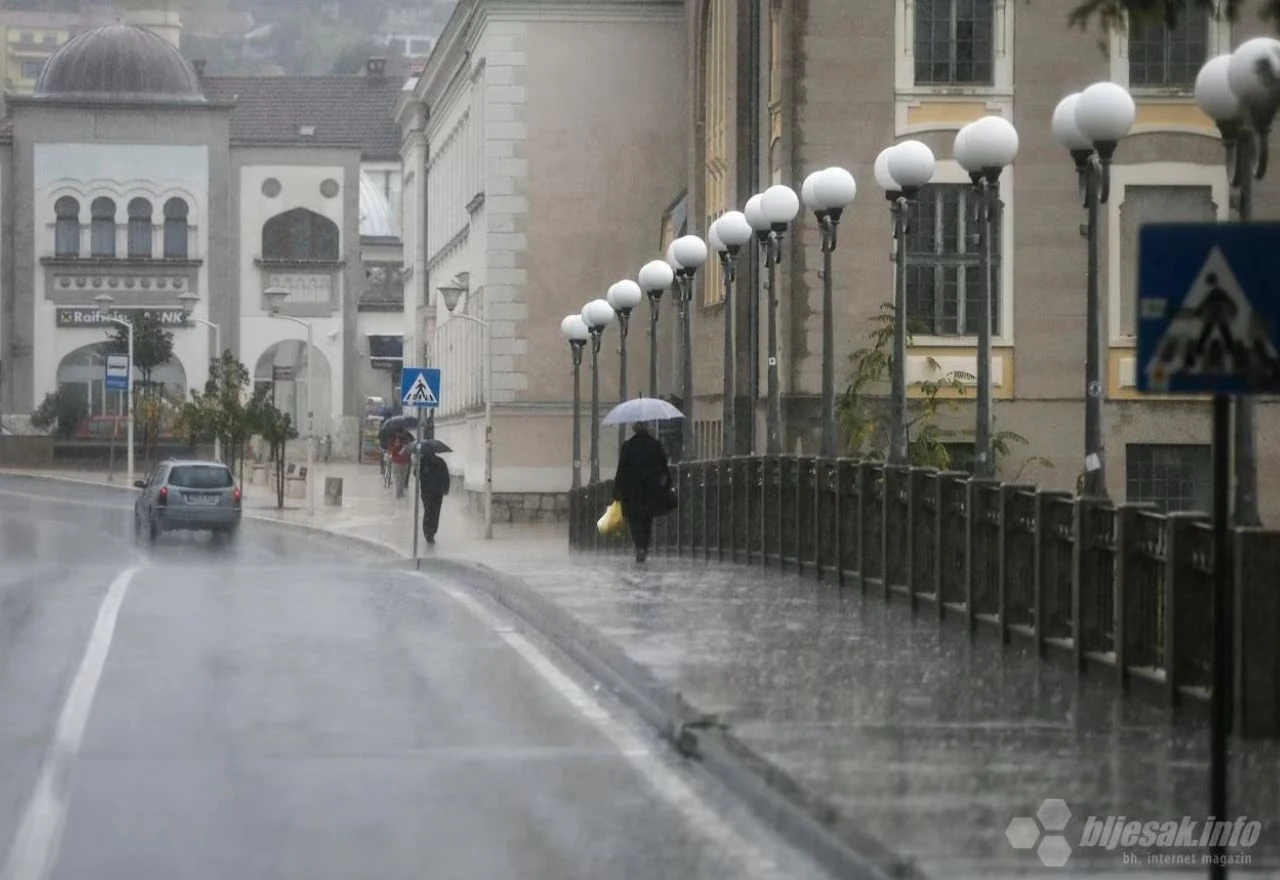 Vrijeme se naglo mijenja: Od utorka obilna kiša u Mostaru i Hercegovini
