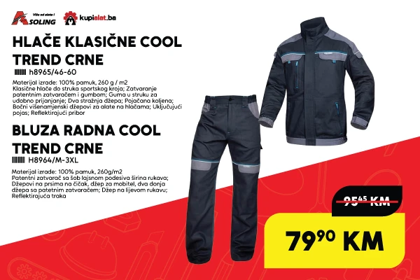 HLAČE KLASIČNE COOL TREND CRNE